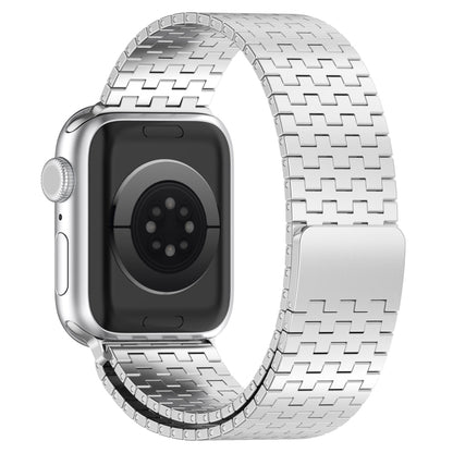 For Apple Watch Ultra 2 49mm Magnetic Buckle Stainless Steel Metal Watch Band(Silver) - Watch Bands by PMC Jewellery | Online Shopping South Africa | PMC Jewellery | Buy Now Pay Later Mobicred