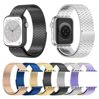 For Apple Watch Ultra 2 49mm Magnetic Buckle Stainless Steel Metal Watch Band(Rose Gold) - Watch Bands by PMC Jewellery | Online Shopping South Africa | PMC Jewellery | Buy Now Pay Later Mobicred