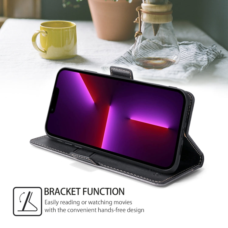 For vivo Y03 4G Contrast Color Side Buckle Leather Phone Case(Black + Grey) - vivo Cases by PMC TechLife | Online Shopping South Africa | PMC TechLife | Buy Now Pay Later Mobicred