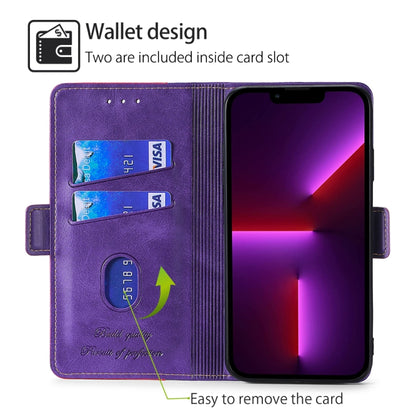 For Honor Magic6 Pro Contrast Color Side Buckle Leather Phone Case(Purple + Rose Red) - Honor Cases by PMC Jewellery | Online Shopping South Africa | PMC Jewellery | Buy Now Pay Later Mobicred