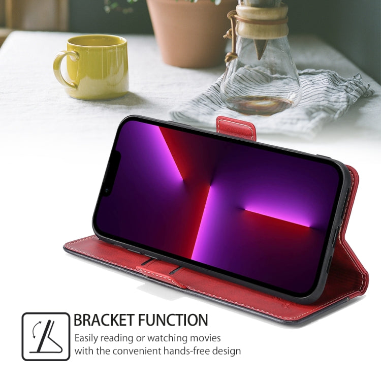 For Honor Magic6 Pro Contrast Color Side Buckle Leather Phone Case(Red + Black) - free shipping - PMC Jewellery - Order now!