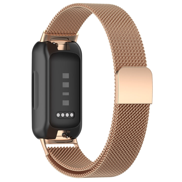 For Fitbit Inspire 3 Milanese Metal Watch Band(Rose Gold) - Watch Bands by PMC TechLife | Online Shopping South Africa | PMC TechLife