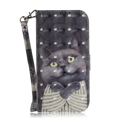 For iPhone SE 2024 3D Colored Horizontal Flip Leather Phone Case(Hug Cat) - More iPhone Cases by PMC Jewellery | Online Shopping South Africa | PMC Jewellery | Buy Now Pay Later Mobicred