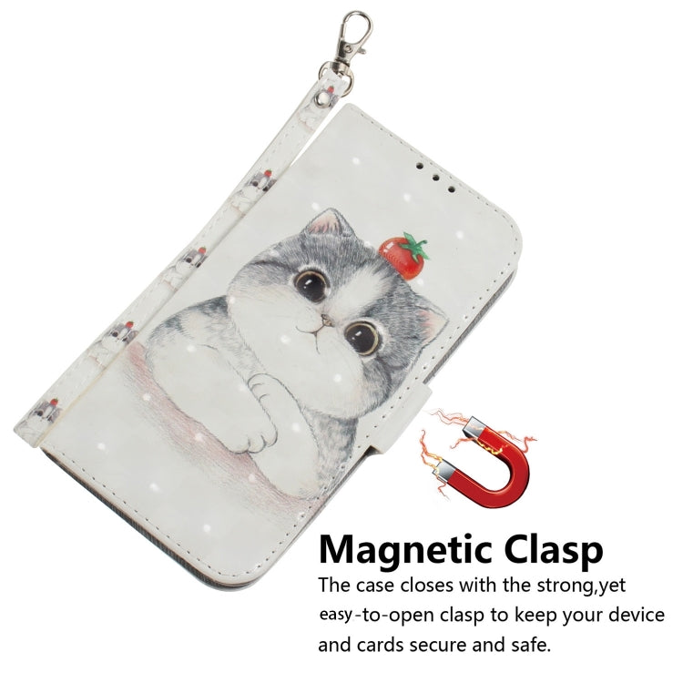 For iPhone 16 Pro Max 3D Colored Horizontal Flip Leather Phone Case(Cute Cat) - iPhone 16 Pro Max Cases by PMC TechLife | Online Shopping South Africa | PMC TechLife | Buy Now Pay Later Mobicred