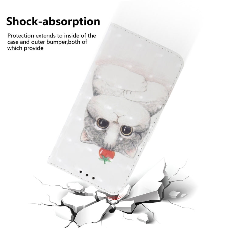 For iPhone 16 Pro 3D Colored Horizontal Flip Leather Phone Case(Cute Cat) - iPhone 16 Pro Cases by PMC TechLife | Online Shopping South Africa | PMC TechLife | Buy Now Pay Later Mobicred