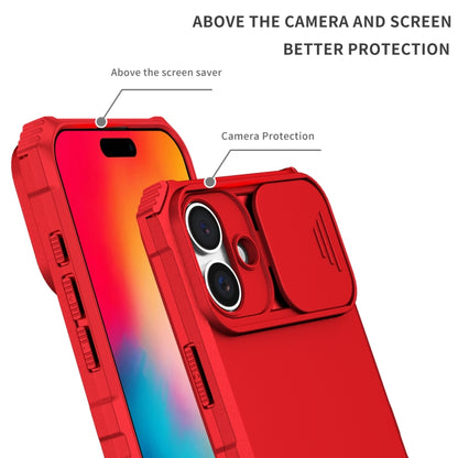 For iPhone 16 Stereoscopic Holder Sliding Camshield Phone Case(Red) - iPhone 16 Cases by PMC Jewellery | Online Shopping South Africa | PMC Jewellery | Buy Now Pay Later Mobicred