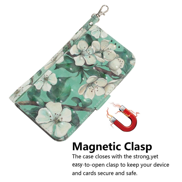 For Motorola Edge 2024 3D Colored Flip Leather Phone Case(Watercolor Flower) - Motorola Cases by PMC Jewellery | Online Shopping South Africa | PMC Jewellery | Buy Now Pay Later Mobicred
