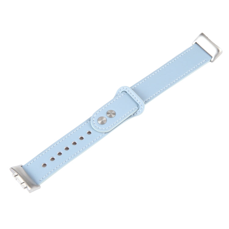 For Fitbit Charge 5 PU Leather Replacement Watch Band(Blue) - Watch Bands by PMC TechLife | Online Shopping South Africa | PMC TechLife | Buy Now Pay Later Mobicred