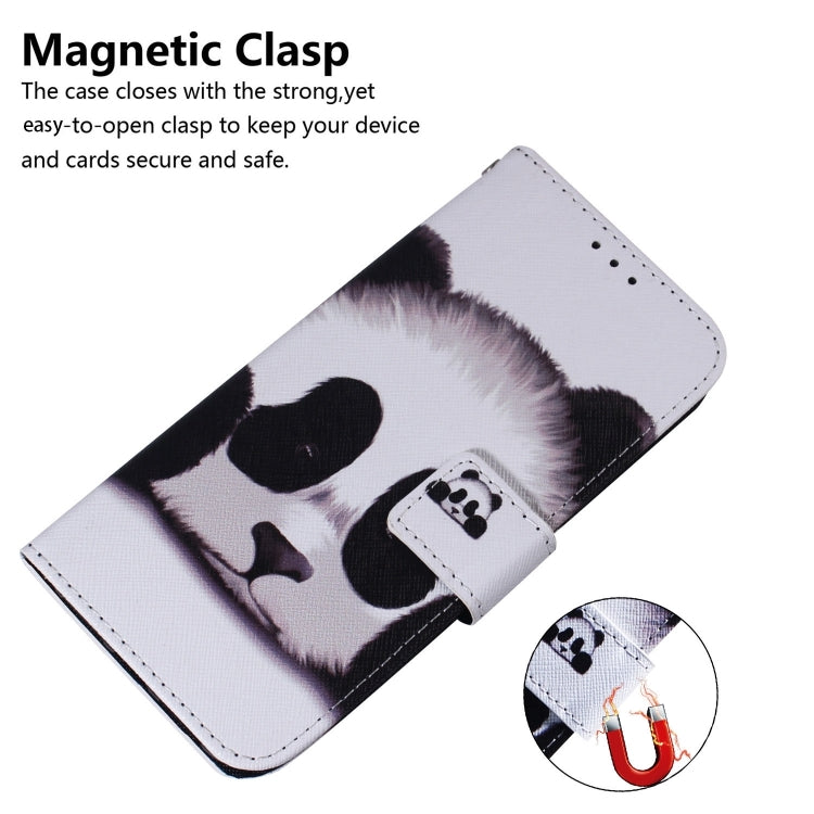 For iPhone 16 Pro Coloured Drawing Flip Leather Phone Case(Panda) - iPhone 16 Pro Cases by PMC TechLife | Online Shopping South Africa | PMC TechLife | Buy Now Pay Later Mobicred