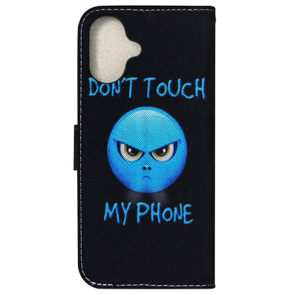 For iPhone 16 Plus Coloured Drawing Flip Leather Phone Case(Anger) - iPhone 16 Plus Cases by PMC Jewellery | Online Shopping South Africa | PMC Jewellery | Buy Now Pay Later Mobicred