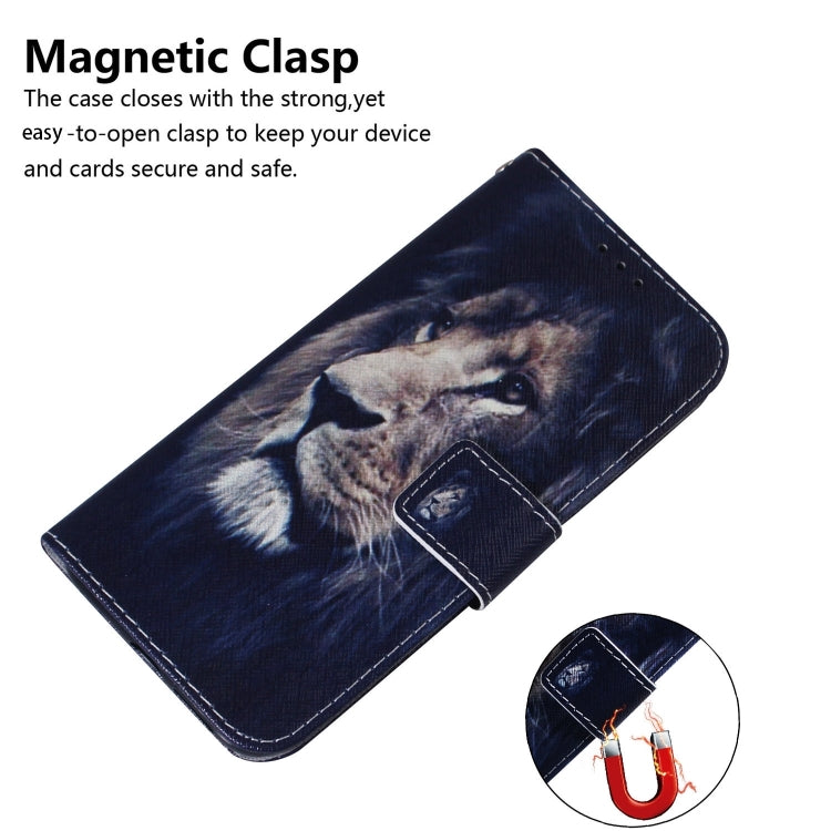 For iPhone 16 Pro Max Coloured Drawing Flip Leather Phone Case(Lion) - iPhone 16 Pro Max Cases by PMC TechLife | Online Shopping South Africa | PMC TechLife | Buy Now Pay Later Mobicred