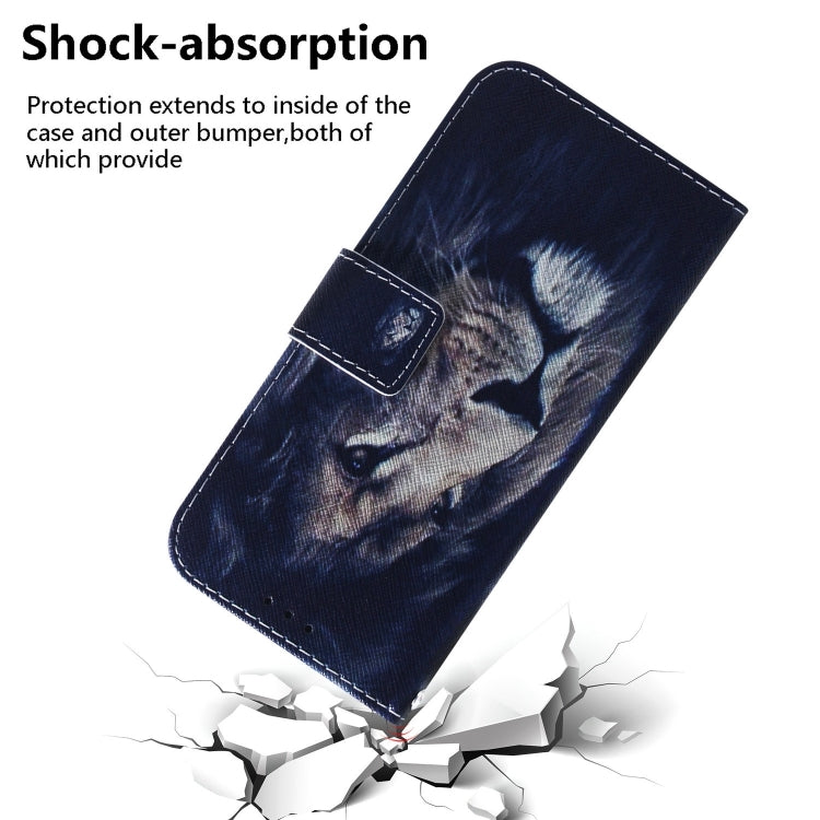For iPhone 16 Pro Max Coloured Drawing Flip Leather Phone Case(Lion) - iPhone 16 Pro Max Cases by PMC TechLife | Online Shopping South Africa | PMC TechLife | Buy Now Pay Later Mobicred