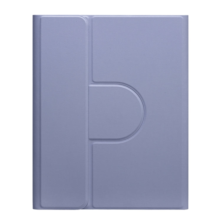 For iPad Air 2022 / iPad Pro 11 2021 Square Button 360 Degree Rotatable Bluetooth Keyboard Leather Case with Touchpad(Lavender Purple) - Universal by PMC TechLife | Online Shopping South Africa | PMC TechLife