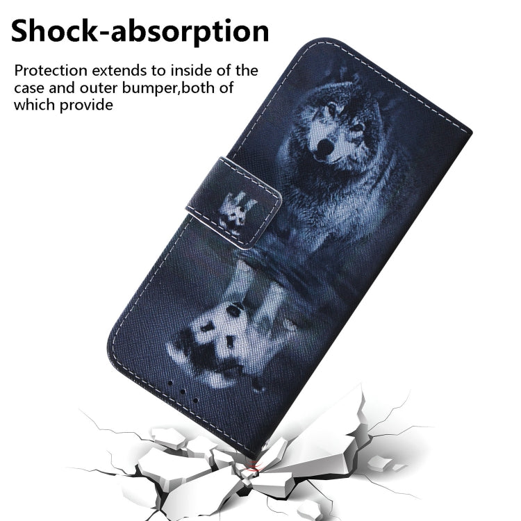For Xiaomi Redmi Note 13 Pro 4G Coloured Drawing Flip Leather Phone Case(Wolf and Dog) - Note 13 Pro Cases by PMC TechLife | Online Shopping South Africa | PMC TechLife | Buy Now Pay Later Mobicred