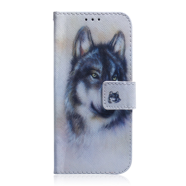 For Xiaomi Poco M6 Pro 4G Coloured Drawing Flip Leather Phone Case(White Wolf) - Xiaomi Cases by PMC TechLife | Online Shopping South Africa | PMC TechLife | Buy Now Pay Later Mobicred