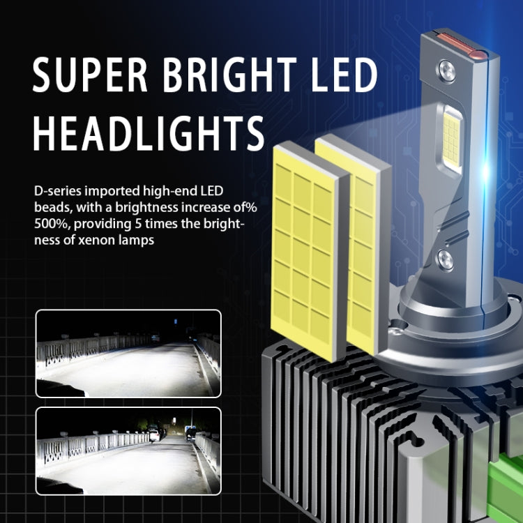 P15 1 Pair D2S / D2R DC10-32V / 35W / 6000K / 4000LM IP68 Waterproof Car LED Headlight - LED Headlamps by PMC TechLife | Online Shopping South Africa | PMC TechLife