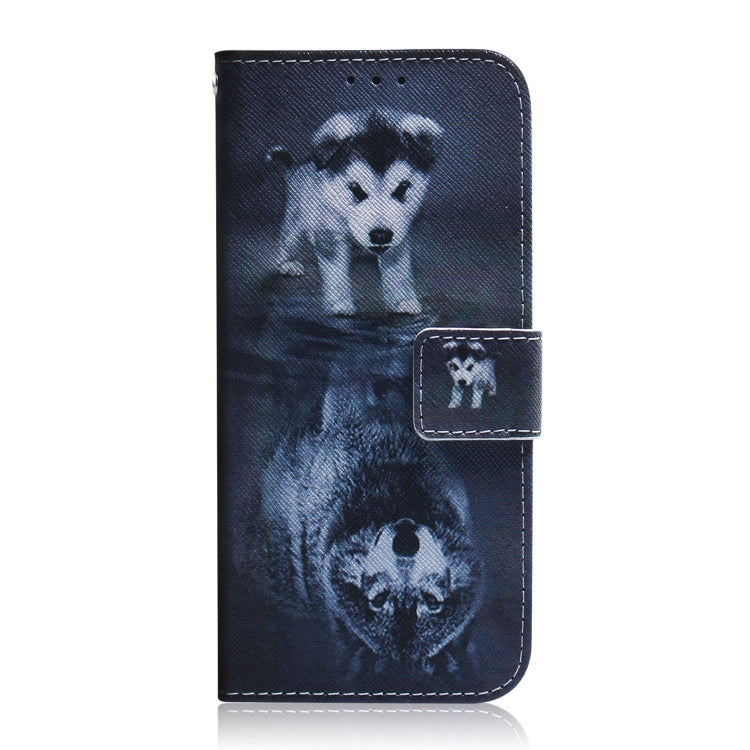 For OPPO Reno11 F Global Coloured Drawing Flip Leather Phone Case(Wolf and Dog) - Reno11 F Cases by PMC Jewellery | Online Shopping South Africa | PMC Jewellery | Buy Now Pay Later Mobicred