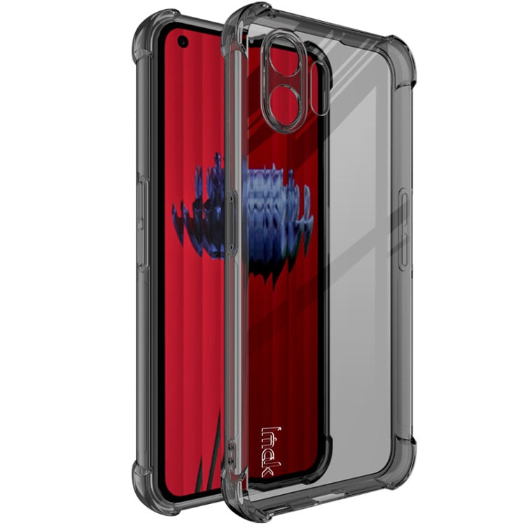 For Nothing Phone2 5G imak Shockproof Airbag TPU Phone Case(Transparent Black) - Nothing Cases by imak | Online Shopping South Africa | PMC Jewellery | Buy Now Pay Later Mobicred