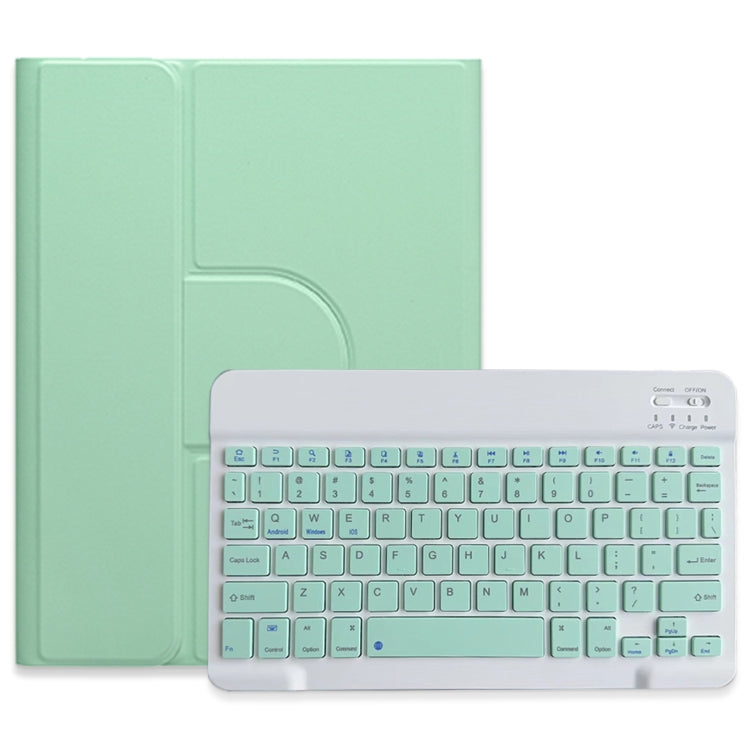 For iPad Air 2022 / iPad Pro 11 2021 Square Button 360 Degree Rotatable Bluetooth Keyboard Leather Case(Mint Green) - Universal by PMC TechLife | Online Shopping South Africa | PMC TechLife