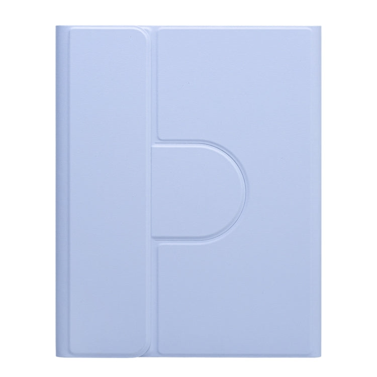 For iPad 10th Gen 10.9 2022 Round Button 360 Degree Rotatable Bluetooth Keyboard Leather Case(Light Purple) - free shipping - PMC TechLife - Order now!