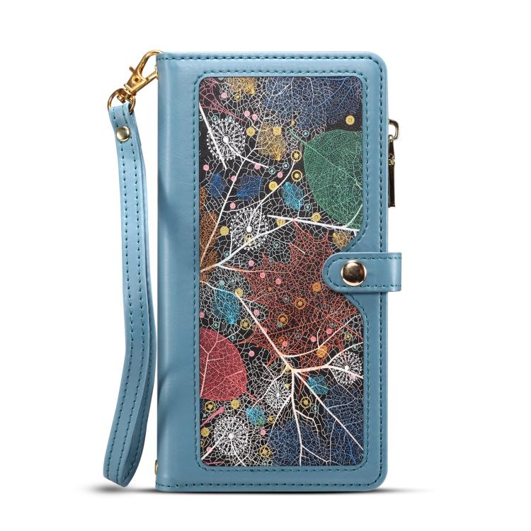 For iPhone 16e ESEBLE Star Series Lanyard Zipper Wallet RFID Leather Case(Blue) - iPhone 16e Cases by ESEBLE | Online Shopping South Africa | PMC TechLife | Buy Now Pay Later Mobicred