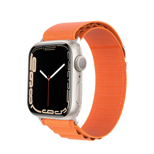 For Apple Watch Series 8 45mm  DUX DUCIS GS Series Nylon Loop Watch Band(Orange) - Watch Bands by DUX DUCIS | Online Shopping South Africa | PMC Jewellery | Buy Now Pay Later Mobicred