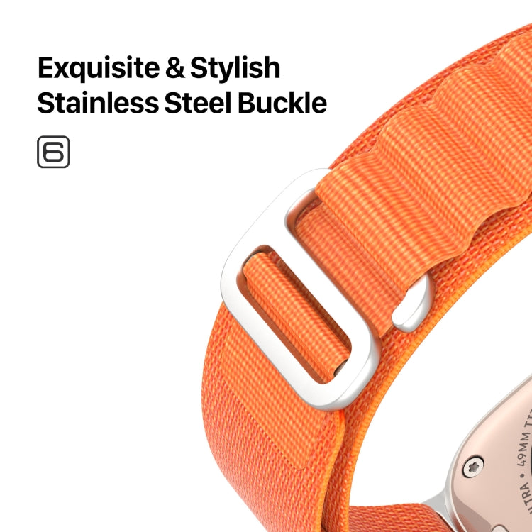 For Apple Watch Series 4 40mm DUX DUCIS GS Series Nylon Loop Watch Band(Orange) - Watch Bands by DUX DUCIS | Online Shopping South Africa | PMC Jewellery | Buy Now Pay Later Mobicred