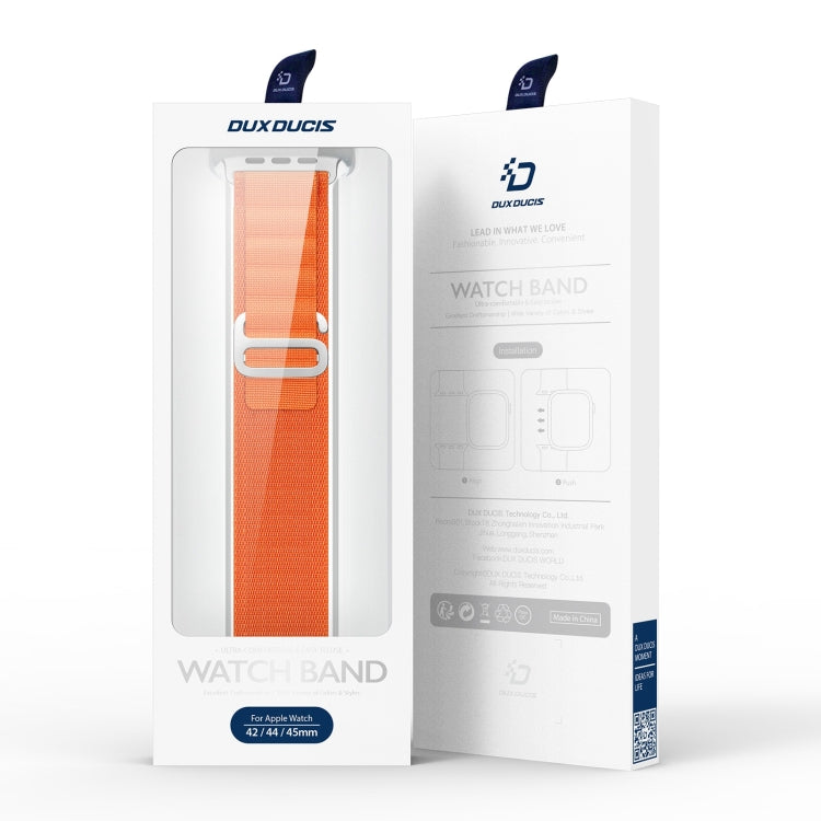 For Apple Watch Series 9 41mm DUX DUCIS GS Series Nylon Loop Watch Band(Orange) - free shipping - PMC Jewellery - Order now!