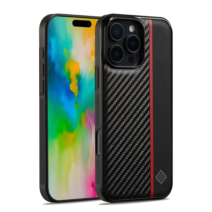 For iPhone 16 Pro LC.IMEEKE 3 in 1 Carbon Fiber Texture Shockproof Phone Case(Black) - iPhone 16 Pro Cases by LC.IMEEKE | Online Shopping South Africa | PMC Jewellery | Buy Now Pay Later Mobicred