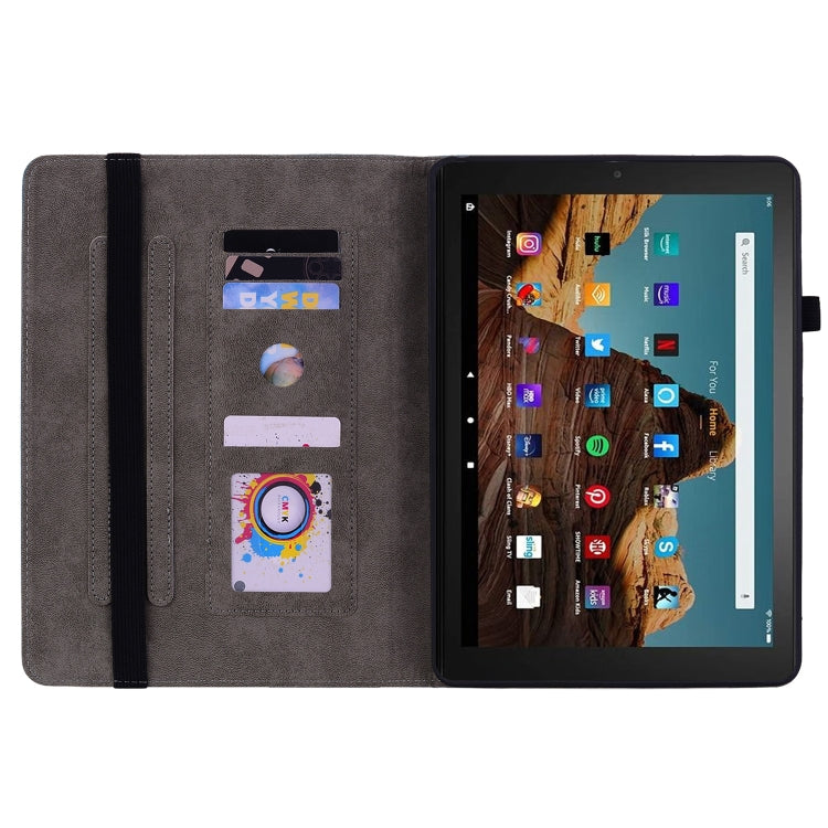 For Amazon Fire HD 10 2023 Butterfly Rose Embossed Leather Tablet Case(Purple) - Amazon by PMC TechLife | Online Shopping South Africa | PMC TechLife | Buy Now Pay Later Mobicred