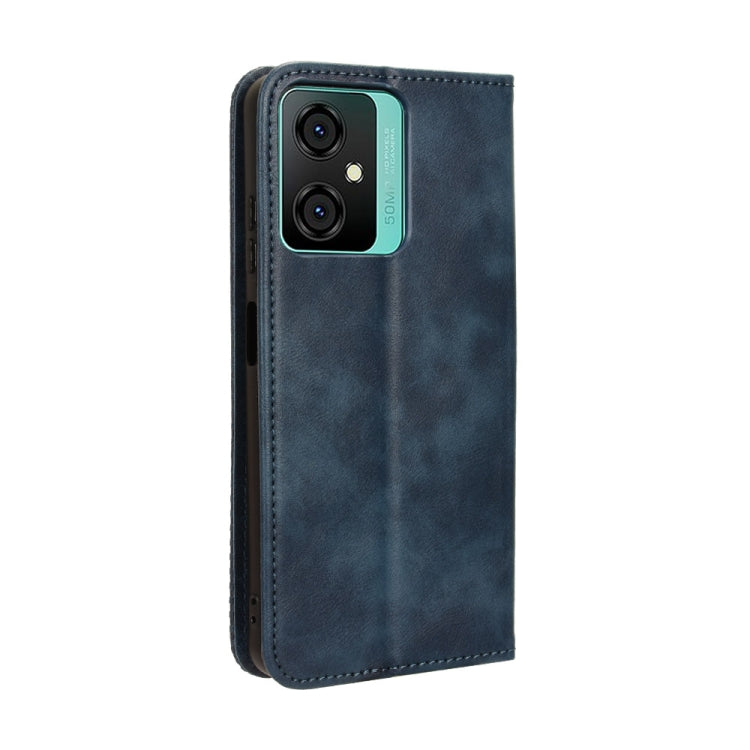 For Blackview Oscal C70 Magnetic Buckle Retro Texture Leather Phone Case(Blue) - More Brand by PMC TechLife | Online Shopping South Africa | PMC TechLife