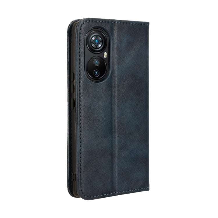 For Blackview A200 Pro Magnetic Buckle Retro Texture Leather Phone Case(Blue) - More Brand by PMC Jewellery | Online Shopping South Africa | PMC Jewellery