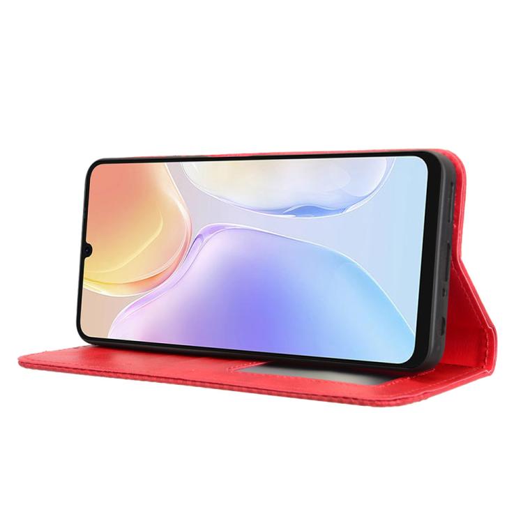 For Ulefone Note 20 Pro Magnetic Buckle Retro Texture Leather Phone Case(Red) - Ulefone Cases by PMC TechLife | Online Shopping South Africa | PMC TechLife | Buy Now Pay Later Mobicred