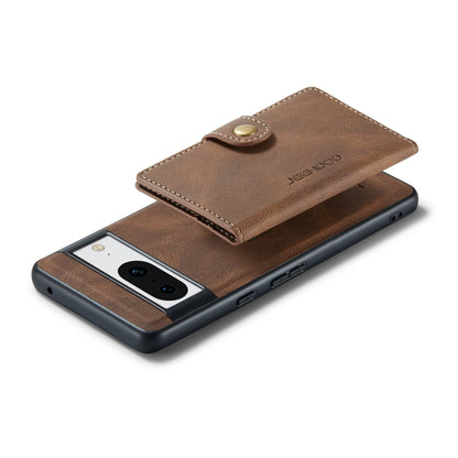 For Google Pixel 8 JEEHOOD Retro Magnetic Detachable Wallet Phone Case(Brown) - Google Cases by JEEHOOD | Online Shopping South Africa | PMC Jewellery