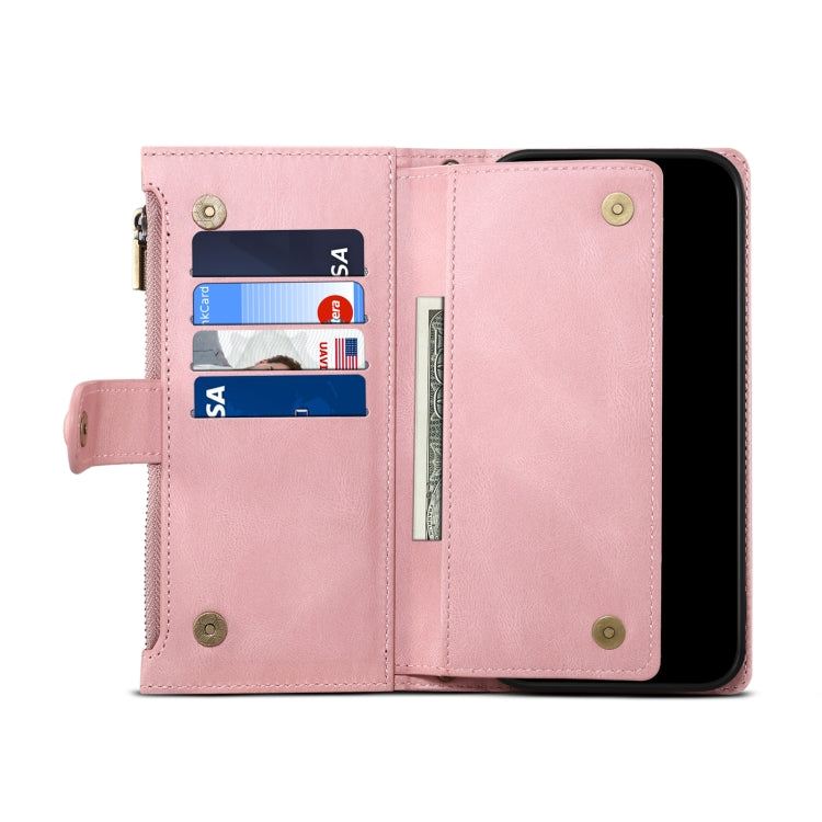 For iPhone 16 Pro Max ESEBLE Retro Frosted RFID Flip Leather Phone Case(Rose Gold) - free shipping - PMC TechLife - Order now!