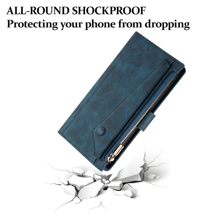 For iPhone 16 Pro Max ESEBLE Retro Frosted RFID Flip Leather Phone Case(Dark Green) - free shipping - PMC TechLife - Order now!