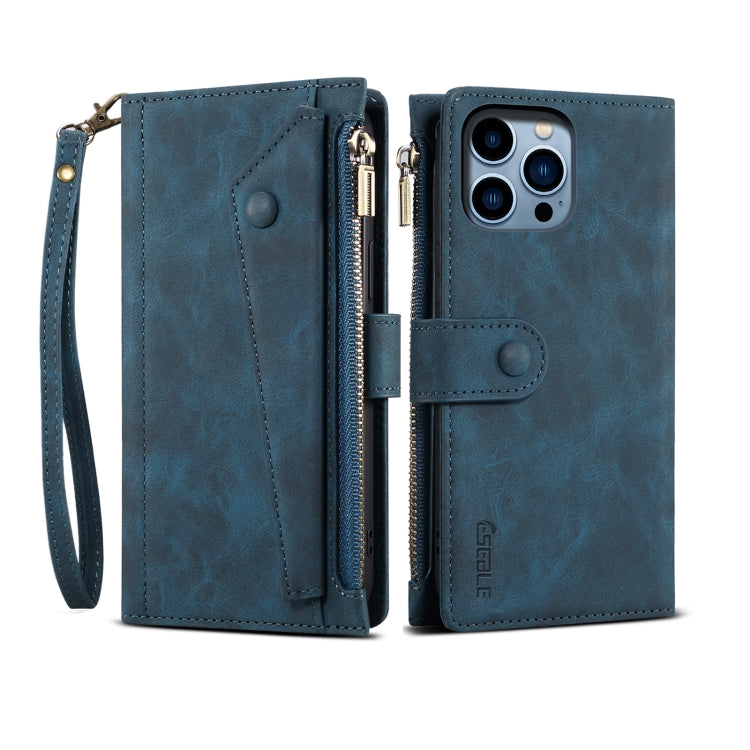 For iPhone 16 Pro ESEBLE Retro Frosted RFID Flip Leather Phone Case(Dark Green) - free shipping - PMC TechLife - Order now!