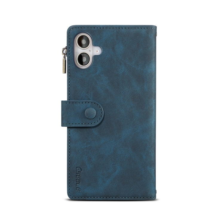 For iPhone 16 Plus ESEBLE Retro Frosted RFID Flip Leather Phone Case(Dark Green) - free shipping - PMC TechLife - Order now!