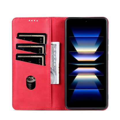 For Samsung Galaxy S24+ 5G AZNS Magnetic Calf Texture Flip Leather Phone Case(Red) - Galaxy S24+ 5G Cases by AZNS | Online Shopping South Africa | PMC Jewellery | Buy Now Pay Later Mobicred