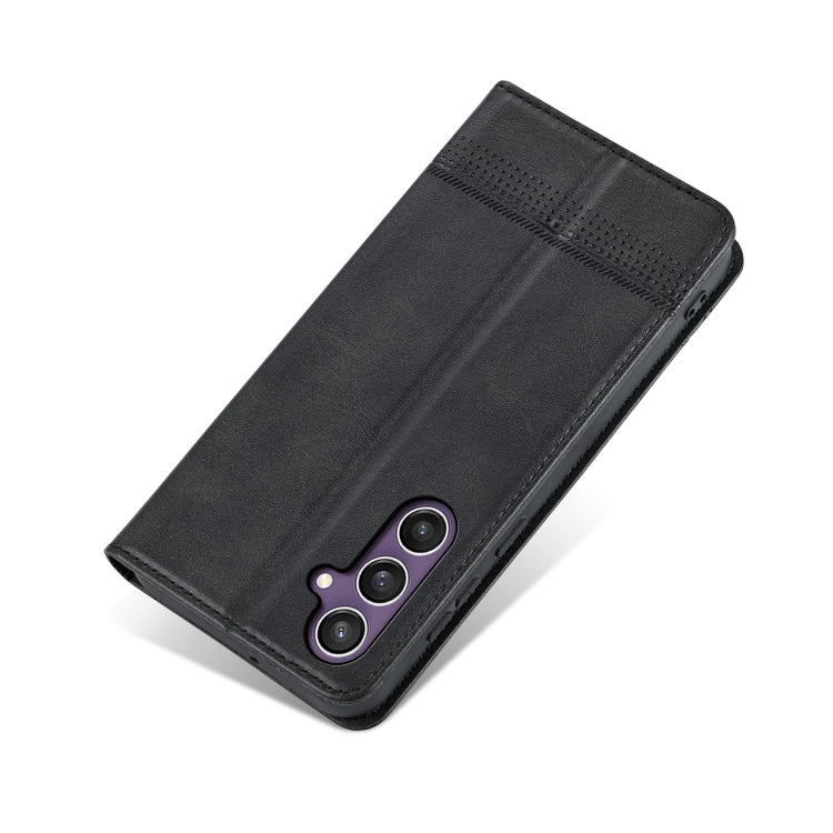 For Samsung Galaxy S24+ 5G AZNS Magnetic Calf Texture Flip Leather Phone Case(Black) - Galaxy S24+ 5G Cases by AZNS | Online Shopping South Africa | PMC Jewellery | Buy Now Pay Later Mobicred