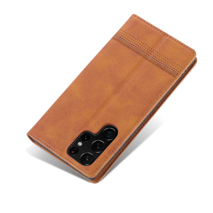 For Samsung Galaxy S24 Ultra 5G AZNS Magnetic Calf Texture Flip Leather Phone Case(Light Brown) - Galaxy S24 Ultra 5G Cases by AZNS | Online Shopping South Africa | PMC Jewellery | Buy Now Pay Later Mobicred