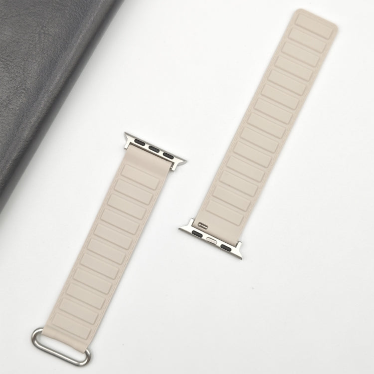 For Apple Watch 42mm Reverse Buckle Magnetic Silicone Watch Band(Silver Buckle Starlight) - free shipping - PMC TechLife - Order now!