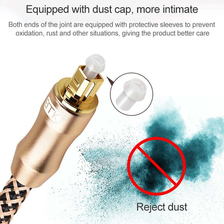 2m EMK OD6.0mm Gold-plated TV Digital Audio Optical Fiber Connecting Cable - Audio Optical Cables by EMK | Online Shopping South Africa | PMC TechLife | Buy Now Pay Later Mobicred