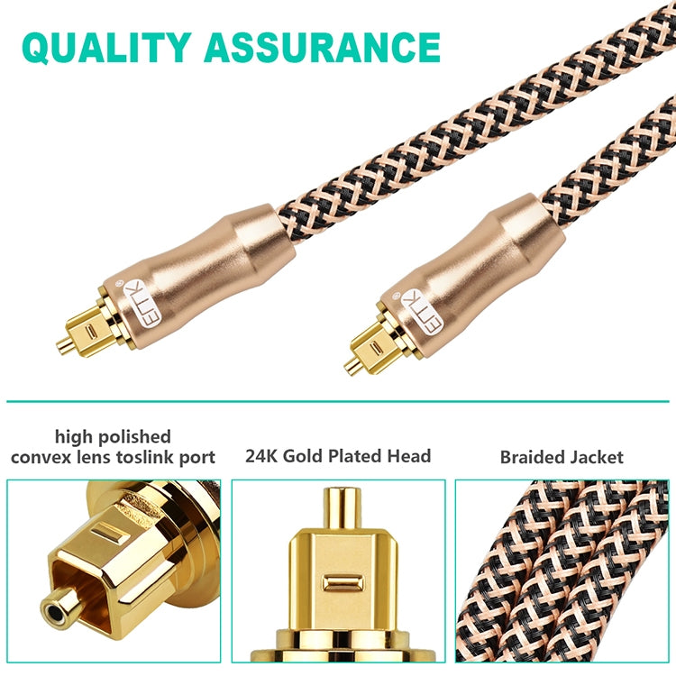 8m EMK OD6.0mm Gold-plated TV Digital Audio Optical Fiber Connecting Cable - Audio Optical Cables by EMK | Online Shopping South Africa | PMC Jewellery | Buy Now Pay Later Mobicred