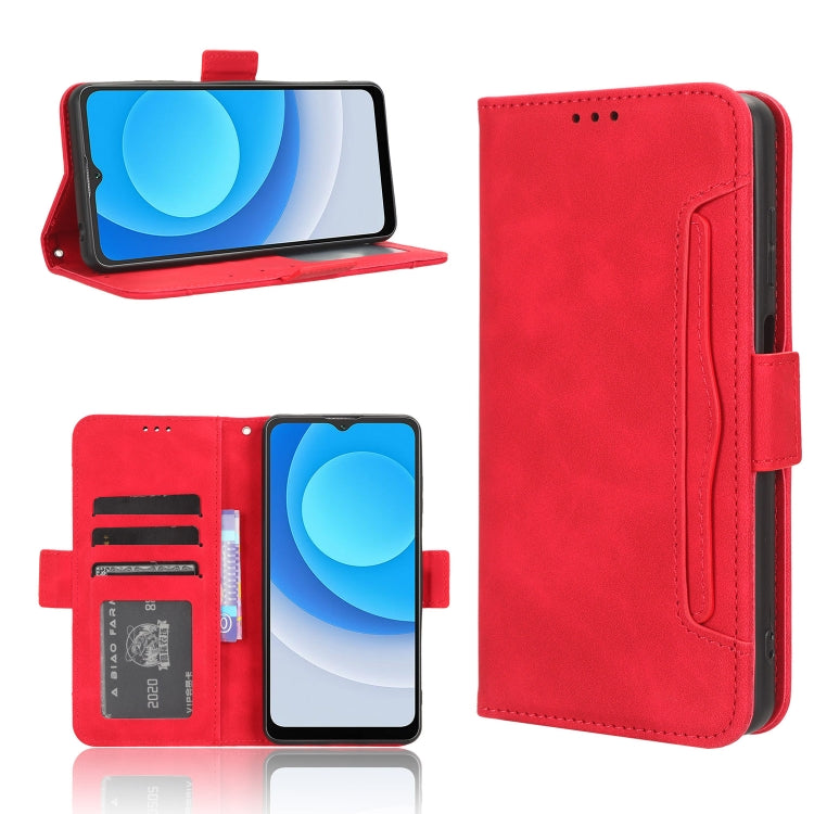 For Blackview A53 / A53 Pro Skin Feel Calf Texture Card Slots Leather Phone Case(Red) - More Brand by PMC TechLife | Online Shopping South Africa | PMC TechLife