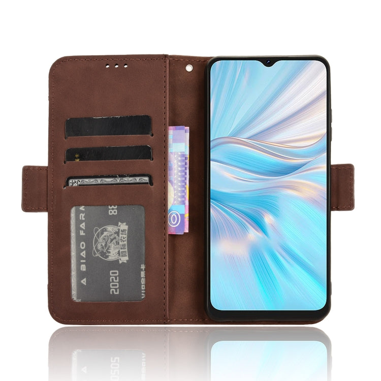 For Blackview Oscal C70 Skin Feel Calf Texture Card Slots Leather Phone Case(Brown) - More Brand by PMC TechLife | Online Shopping South Africa | PMC TechLife