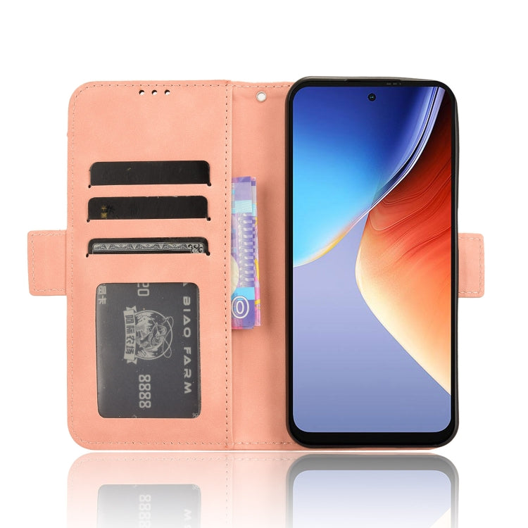 For Blackview A96 Skin Feel Calf Texture Card Slots Leather Phone Case(Pink) - More Brand by PMC TechLife | Online Shopping South Africa | PMC TechLife