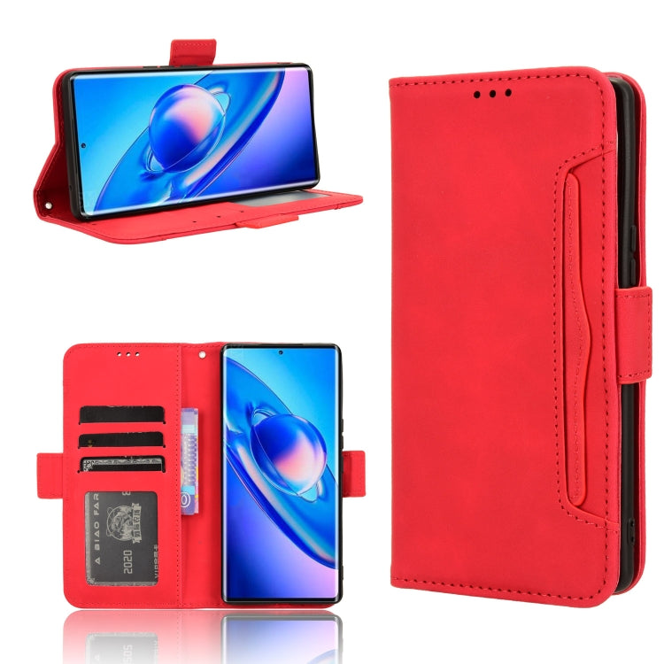 For Blackview A200 Pro Skin Feel Calf Texture Card Slots Leather Phone Case(Red) - More Brand by PMC TechLife | Online Shopping South Africa | PMC TechLife
