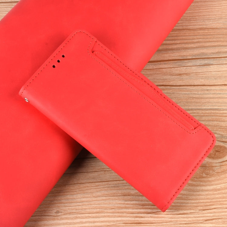 For Blackview A200 Pro Skin Feel Calf Texture Card Slots Leather Phone Case(Red) - More Brand by PMC TechLife | Online Shopping South Africa | PMC TechLife