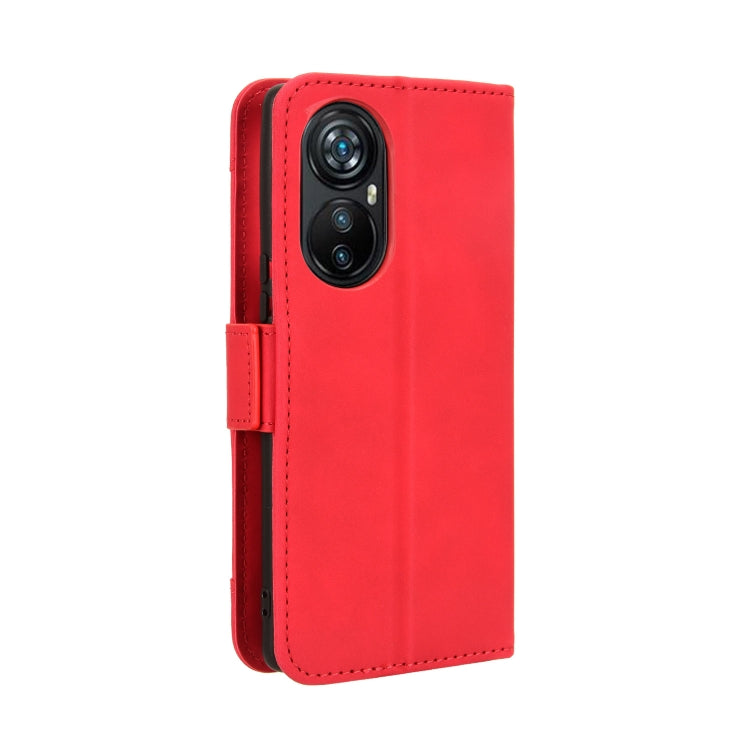 For Blackview A200 Pro Skin Feel Calf Texture Card Slots Leather Phone Case(Red) - More Brand by PMC TechLife | Online Shopping South Africa | PMC TechLife